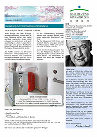 Hauszeitung Ausgabe 1/2012